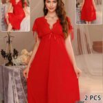 2 Pcs Womens Malai net nighty