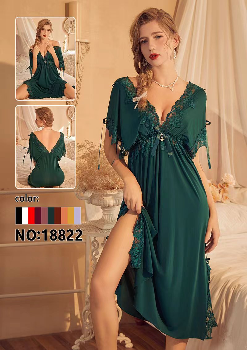 IMG-20260419-WA0006 2 Pcs Women Malai lilen net nighty - Image 1