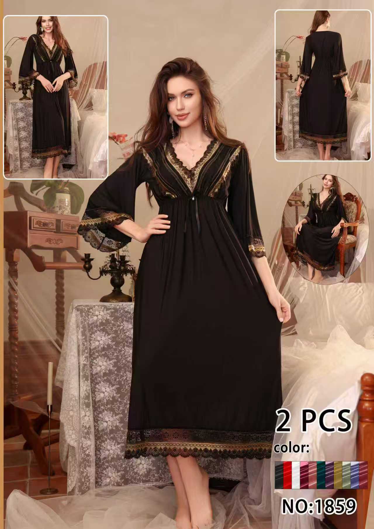 IMG-20260422-WA0004 2 Pcs Womens Malai lilen net nighty - Image 1